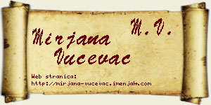 Mirjana Vučevac vizit kartica
